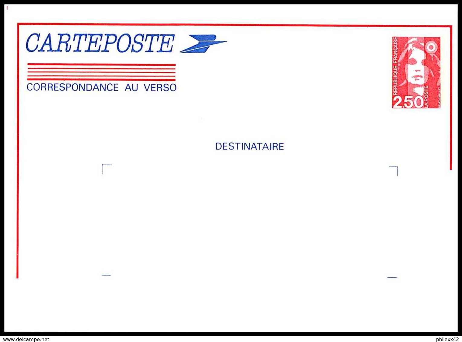 0438 France Entier Postal Stationery 2715 Type Marianne Du Bicentenaire Neuf - Cartes Postales Types Et TSC (avant 1995)