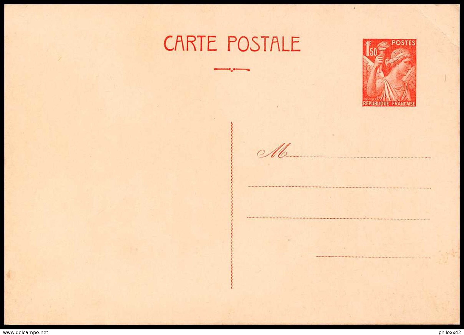 1147 France Entier Postal Stationery Carte Postale Type Iris 1f50 Orange Neuf F1 Sans Date Tb Cote 75 - Cartes Postales Types Et TSC (avant 1995)