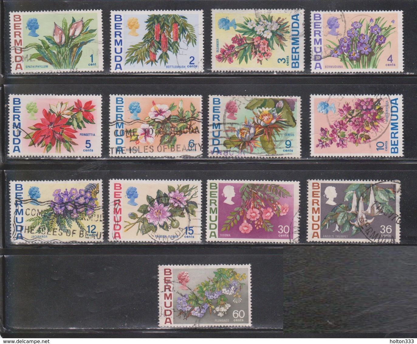 BERMUDA Scott # 255//69 Used - Flowers - Not Full Set - Bermuda