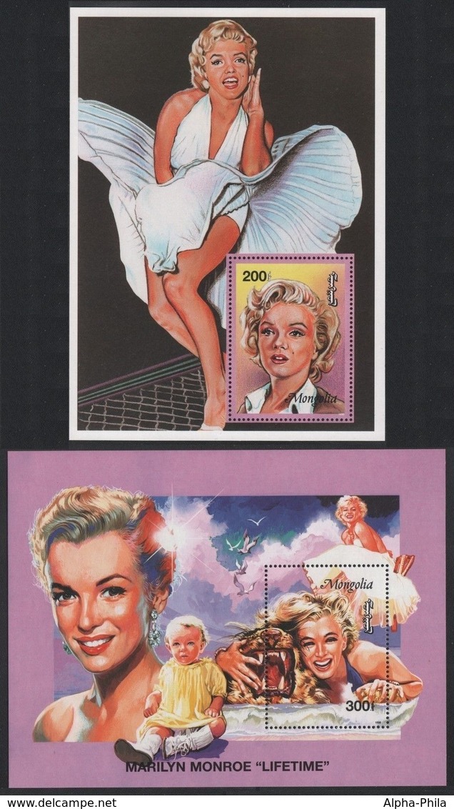 Mongolei 1995 - Mi-Nr. Block 254-255 ** - MNH - Marilyn Monroe - Mongolia