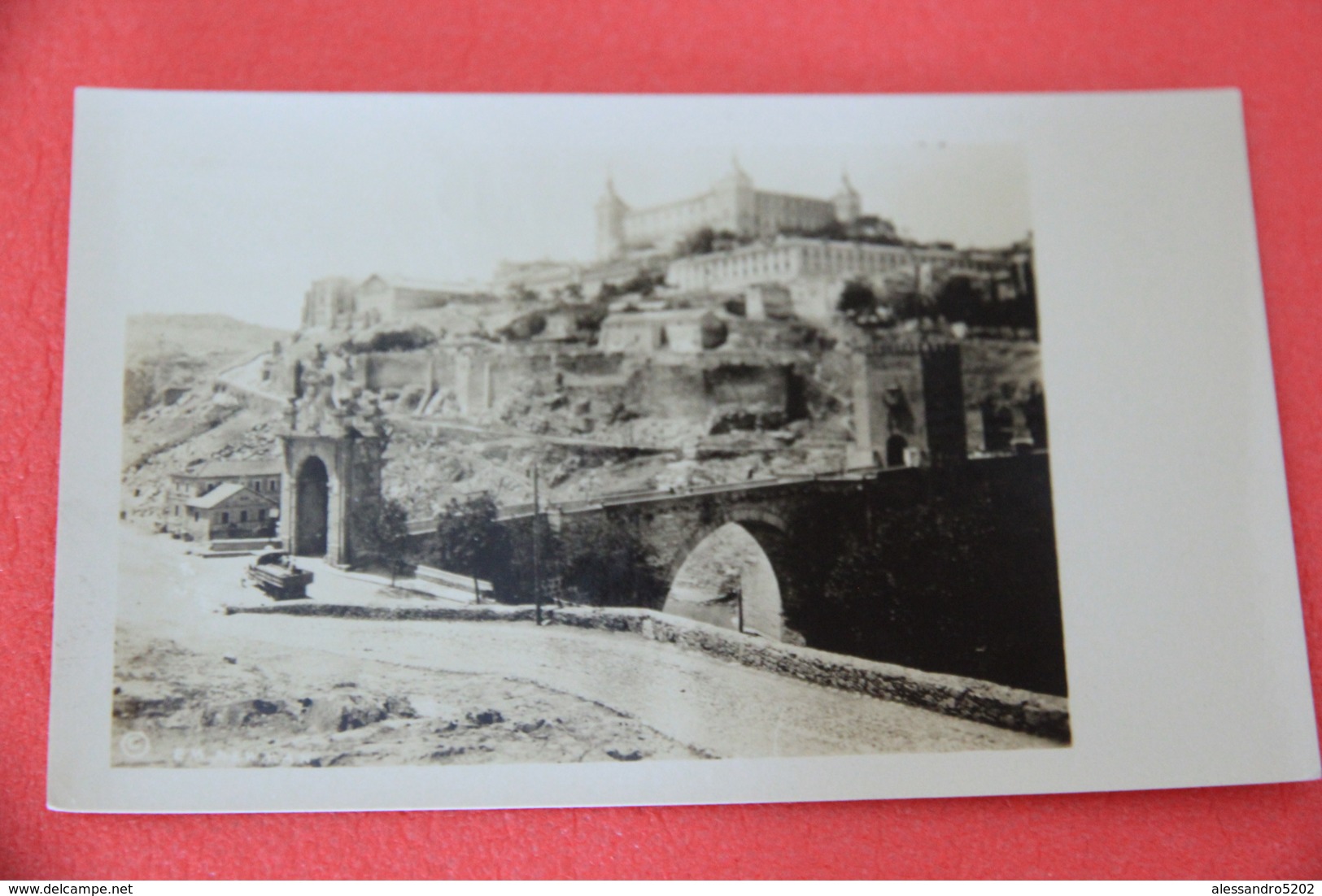 Castilla La Mancha Toledo Alcazar And Bridge NV Rare++++ Rppc For Foreign Market - Andere & Zonder Classificatie