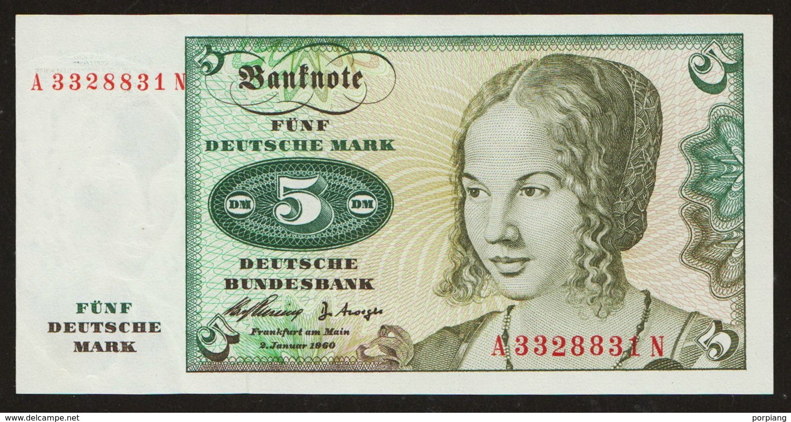 5 DM Deutsche Mark Germany 1960 XF+ - 20 Deutsche Mark