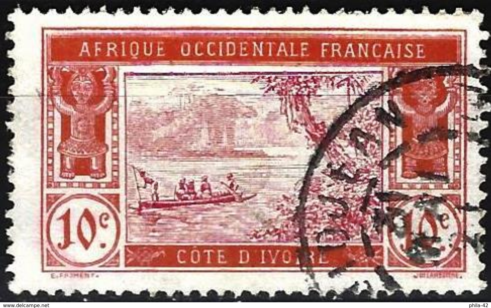 Ivory Coast 1913 - Mi 45 - YT 45 ( Ebrié Lagoon ) - Gebraucht