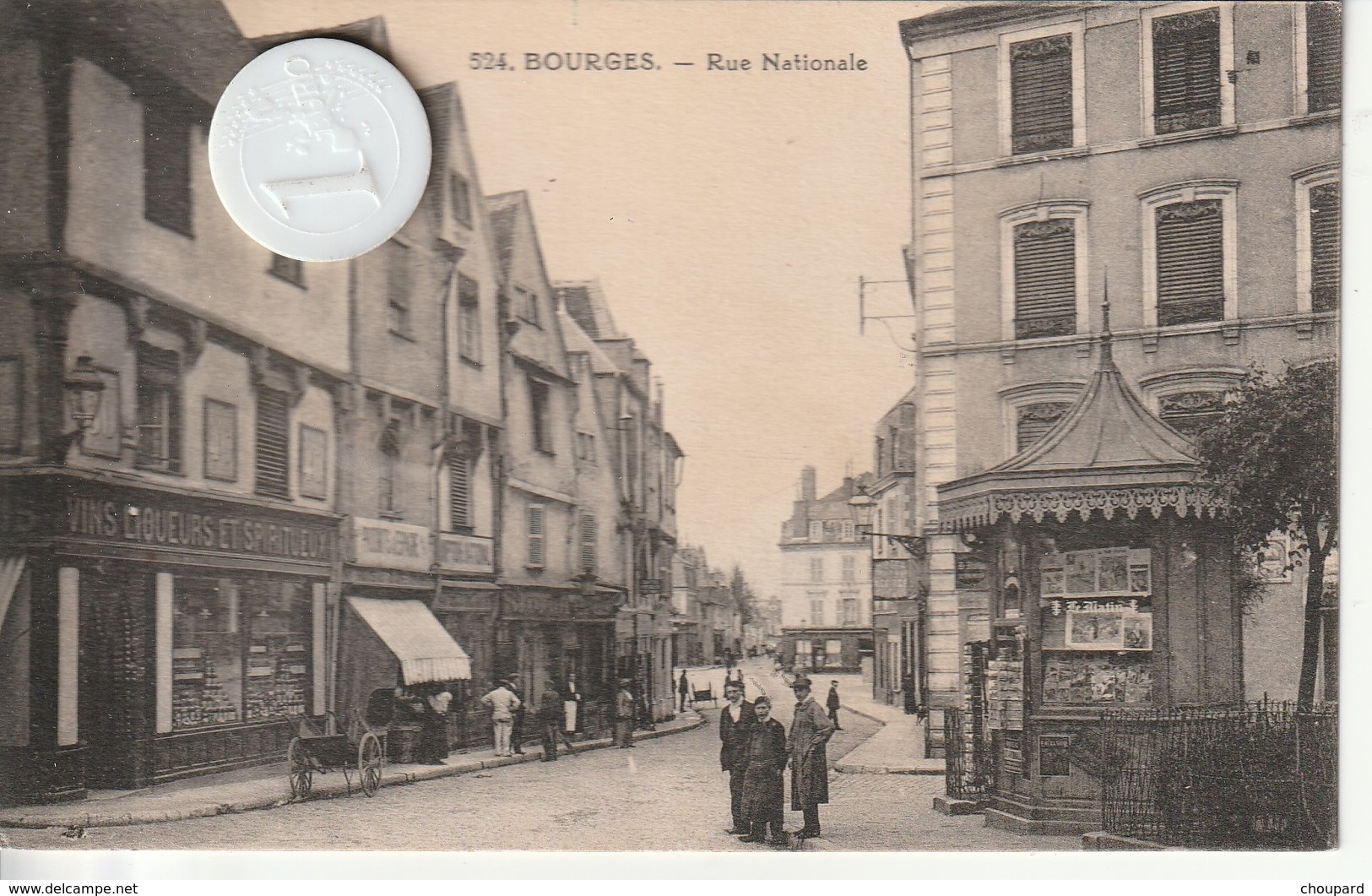 18 - Très Belle Carte Postale Ancienne  De  BOURGES  Rue Nationale - Bourges