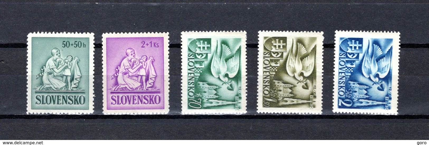 Eslovaquia   1941-42  .-  Y&T  Nº   61-63-74/76 - Usados