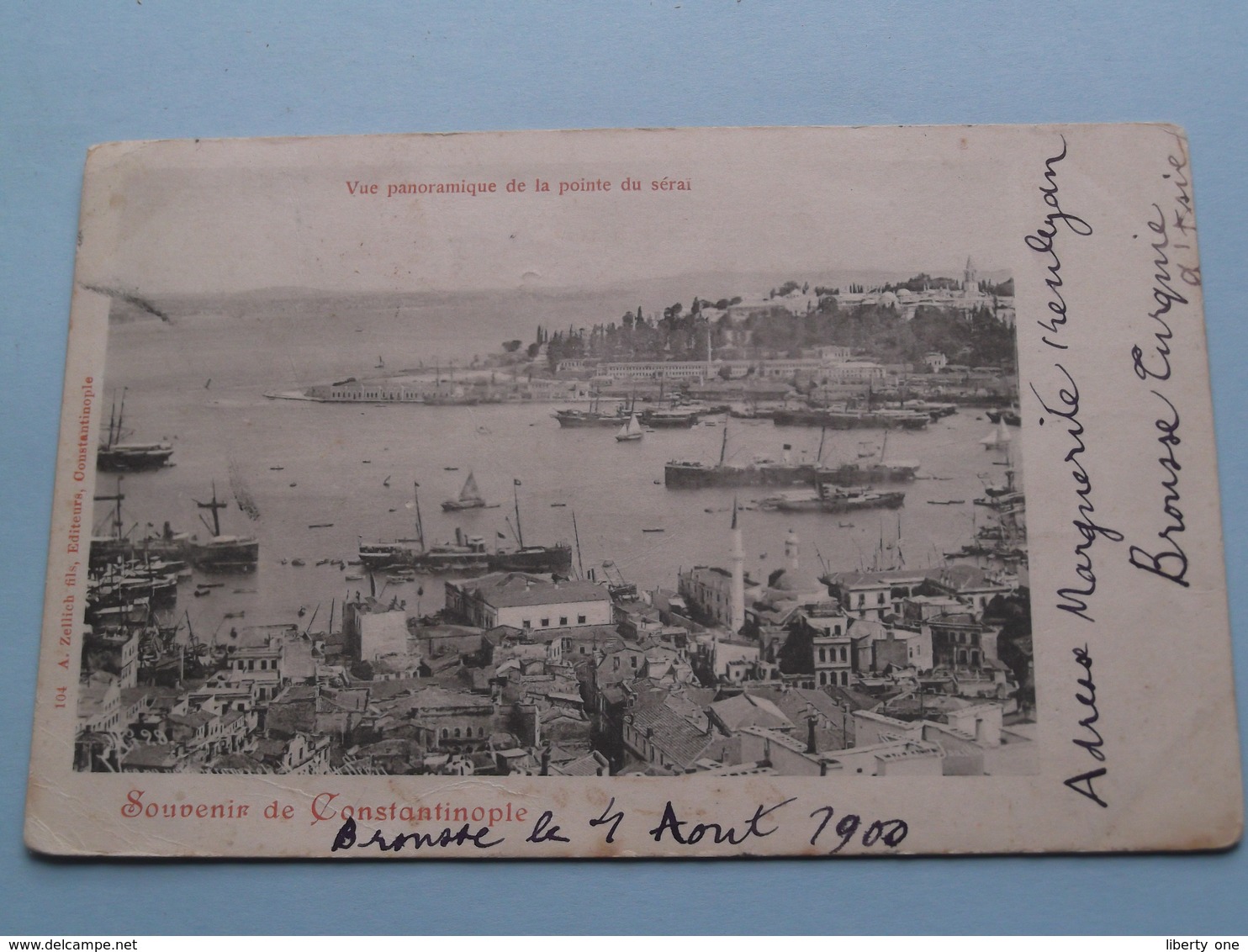 Souvenir De CONSTANTINOPLE Vue Panoramique De La Pointe Du Sérai ( A. Zellich ) Anno 1900 ( See / Voir Photo Svp ) ! - Turquie