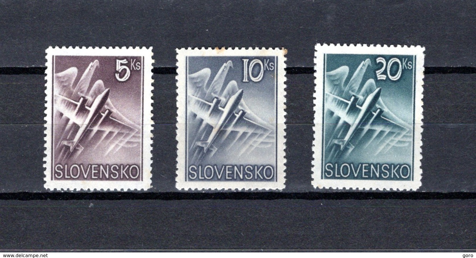 Eslovaquia   1940  .-  Y&T  Nº   7/9   Aéreos - Used Stamps