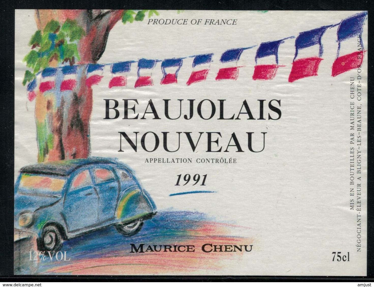 Beaujolais Nouveau 1991, Maurice Chenu, France - Voitures