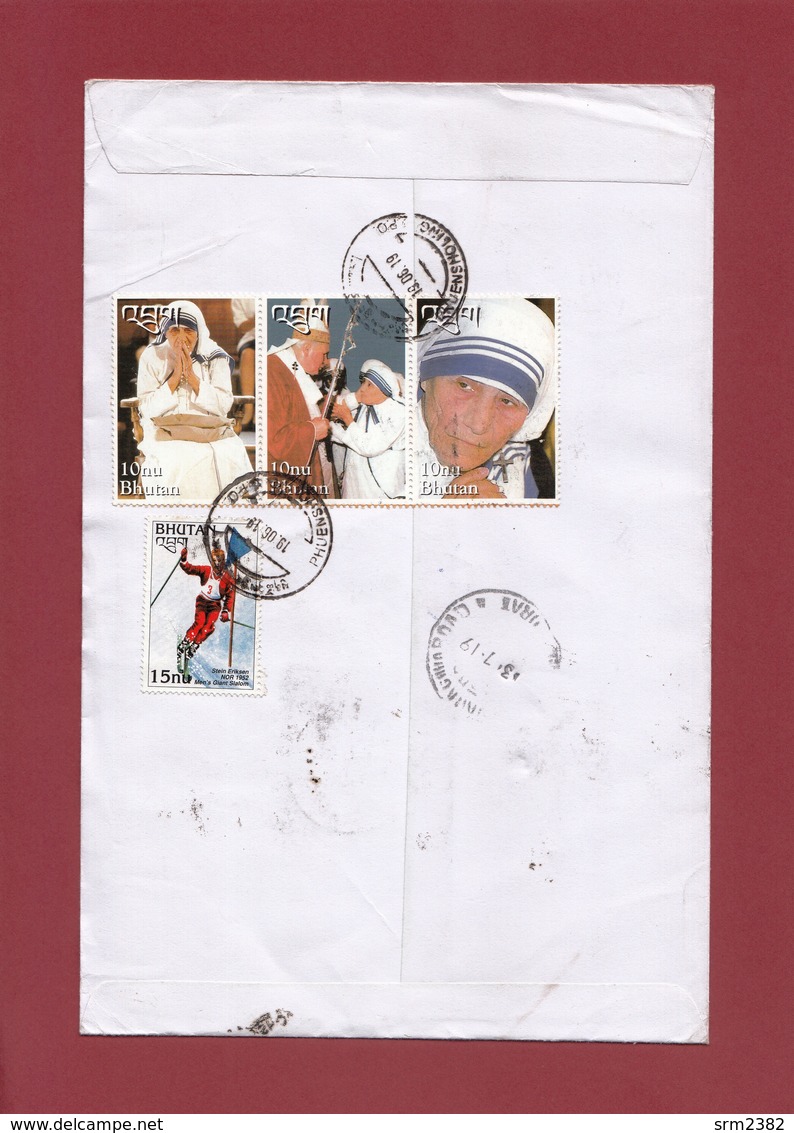 Bhutan -150th Birth Anniversary Of Mahatma Gandhi - MS & SS On Registered Cover To India, QR Code, Salt March, Quote, - Mahatma Gandhi