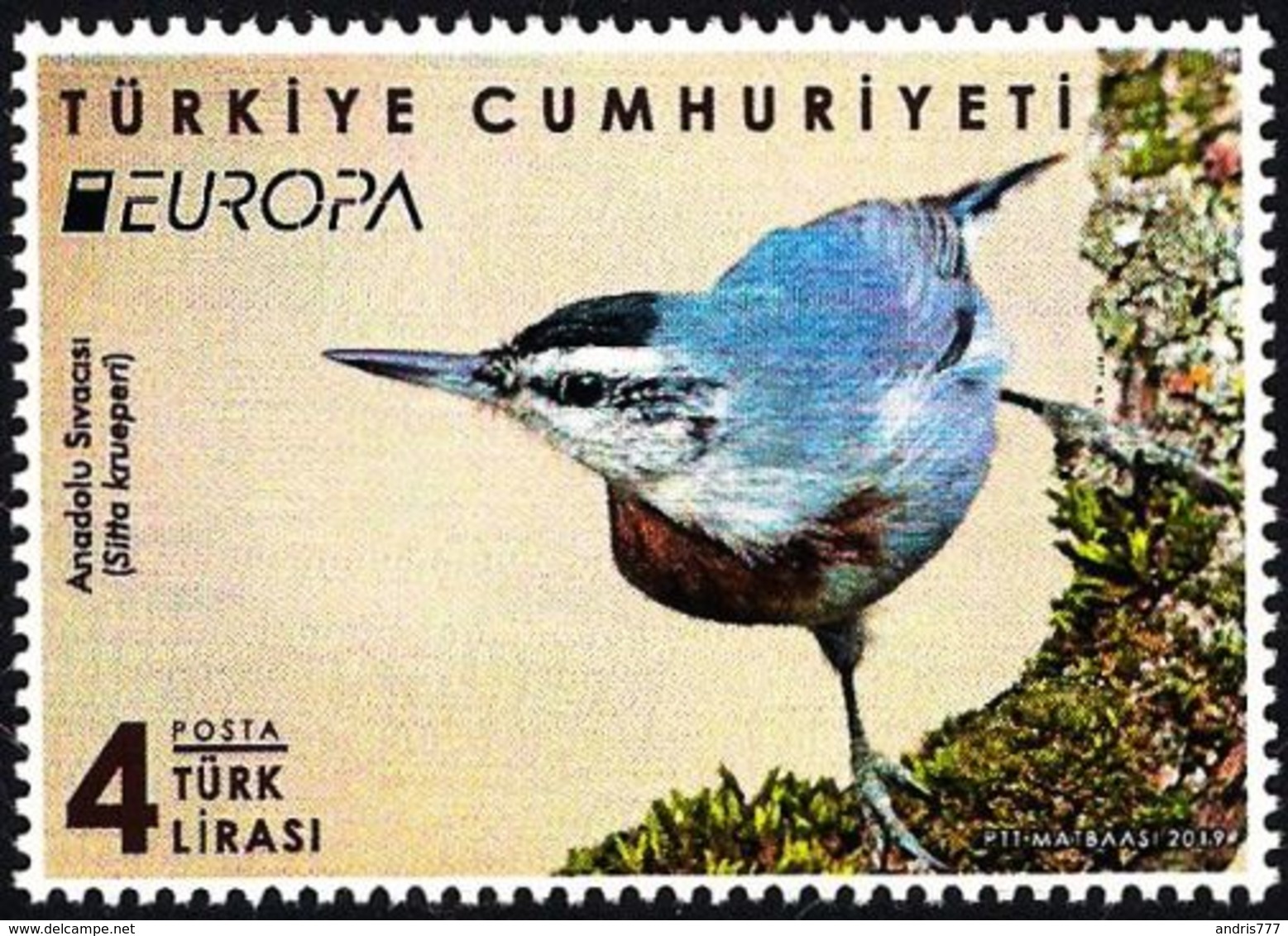 Turkey 2019 Eurppa - National Birds - Nuthatch - Neufs