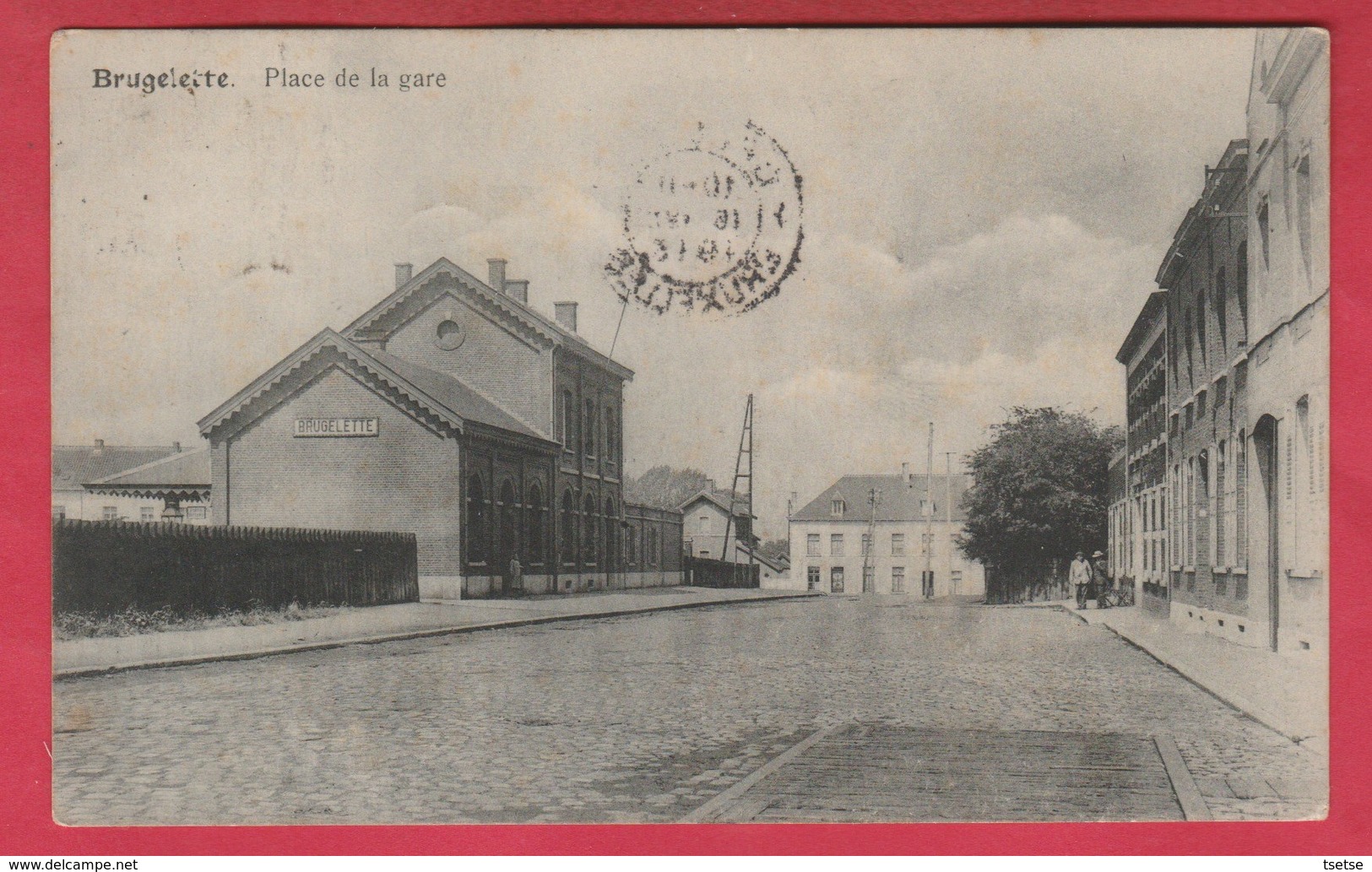 Brugelette - Place De La Gare + Gare - 1913  ( Voir Verso ) - Brugelette