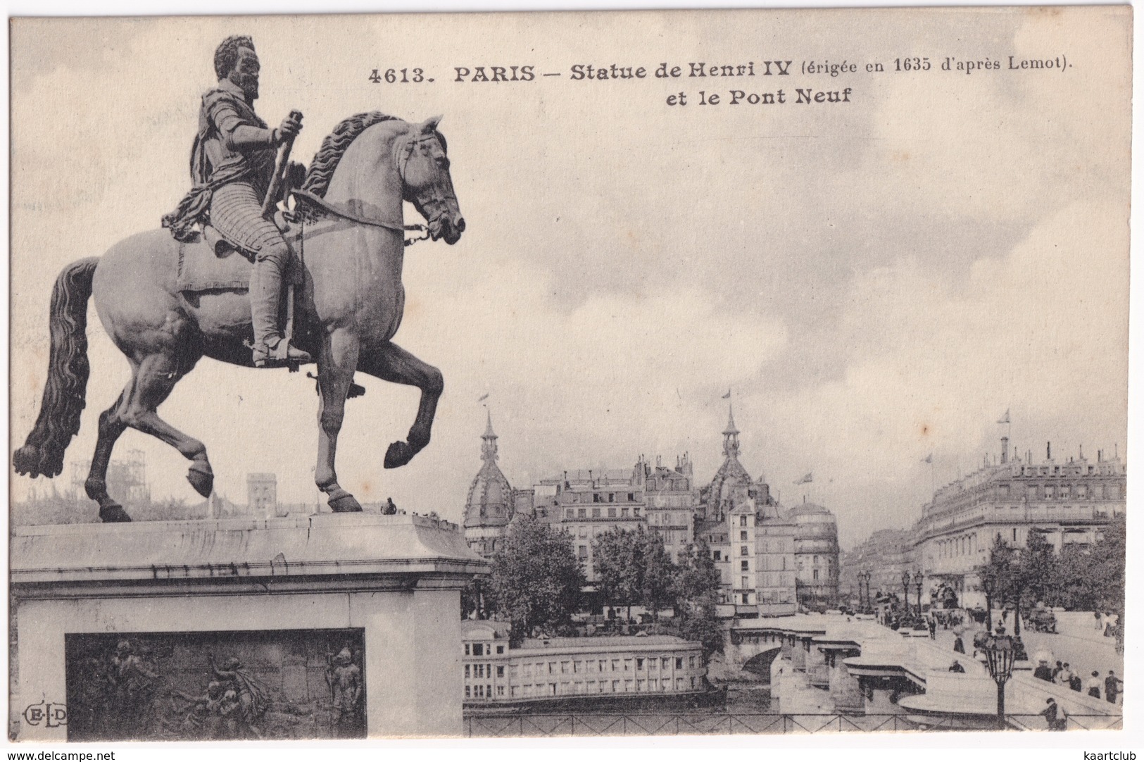 Paris - Statue De Henri IV Et Le Pont Neuf - (Feld-Poststation No. 6 Der 6. Armee, 1915) - FELDPOST - Standbeelden