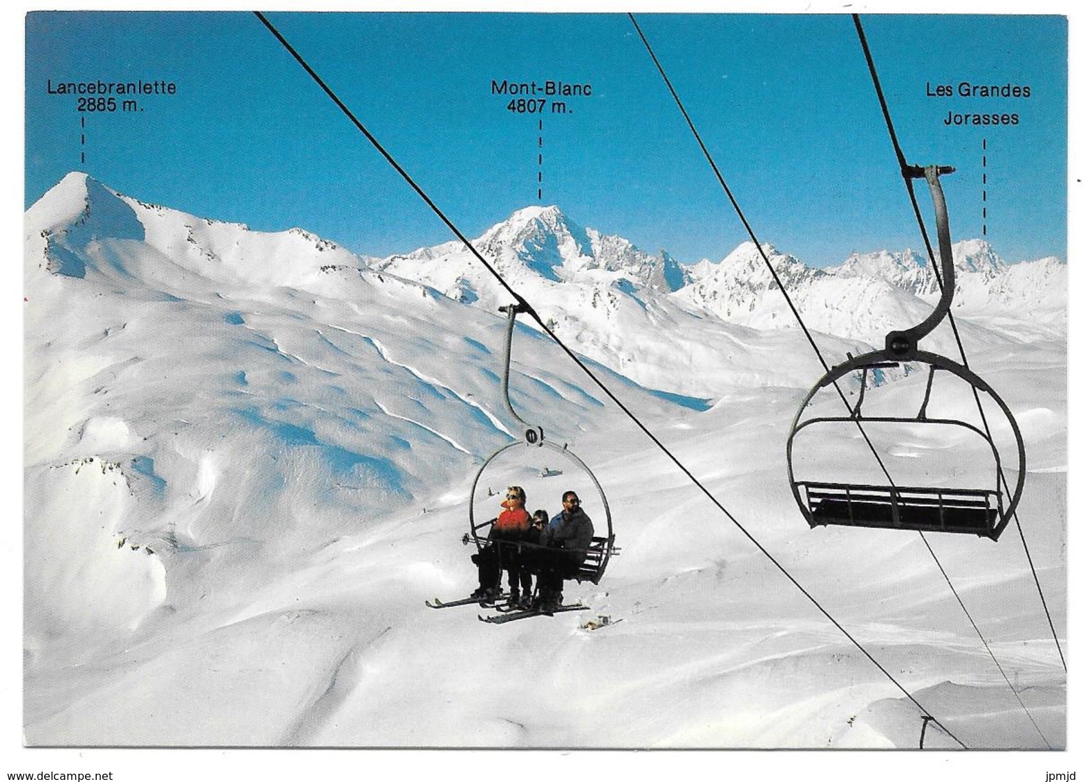 73 - LA ROSIERE - Lancebranlette, Le Mont Blanc, Les Grandes Jorasses - Ed. André N° 73 DA 11 - Télésiège - Autres & Non Classés