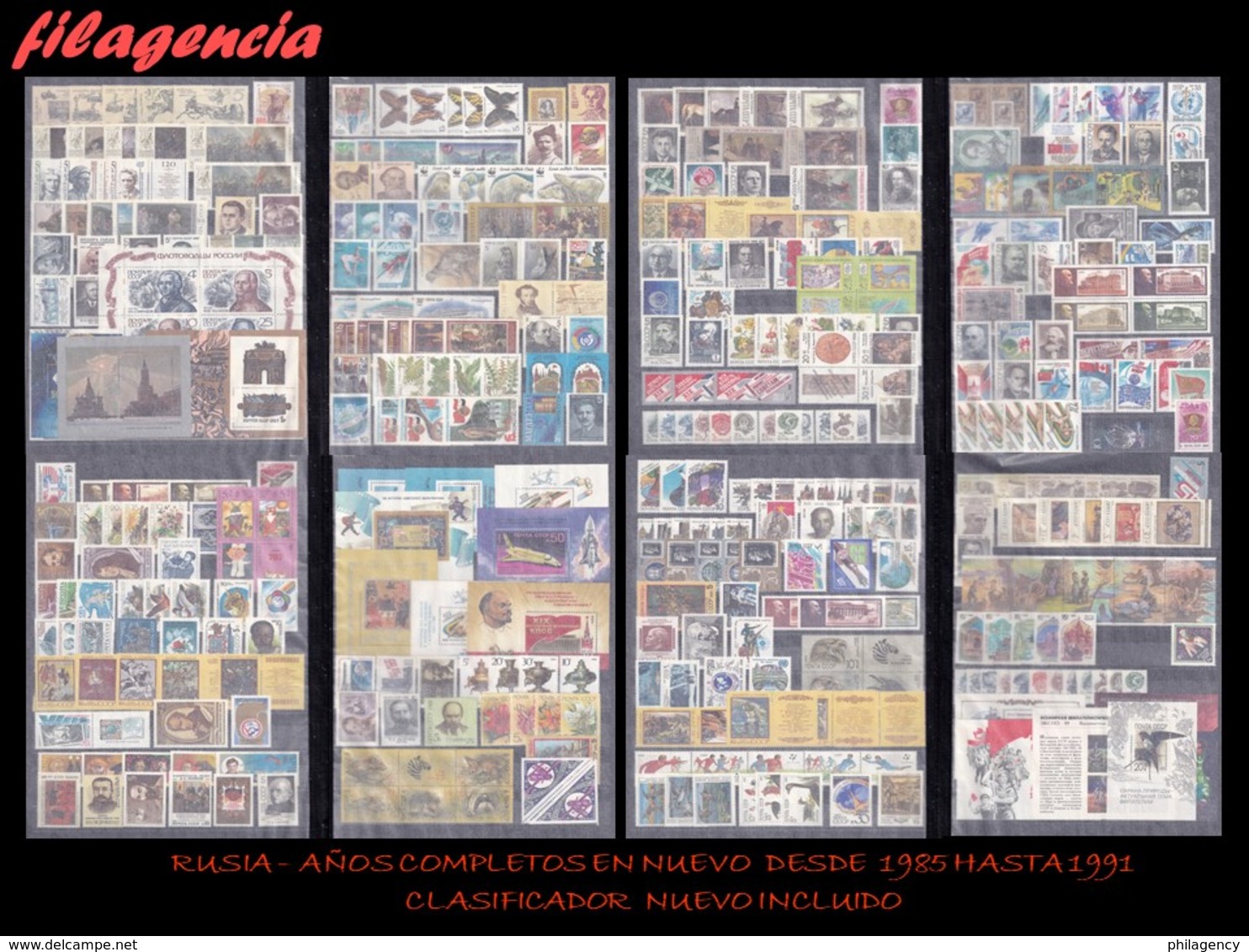 LOTES EN OFERTA. RUSIA MINT. COLECCIÓN 1985-1986-1987-1988-1989-1990-1991. INCLUYE CLASIFICADOR NUEVO - Full Years