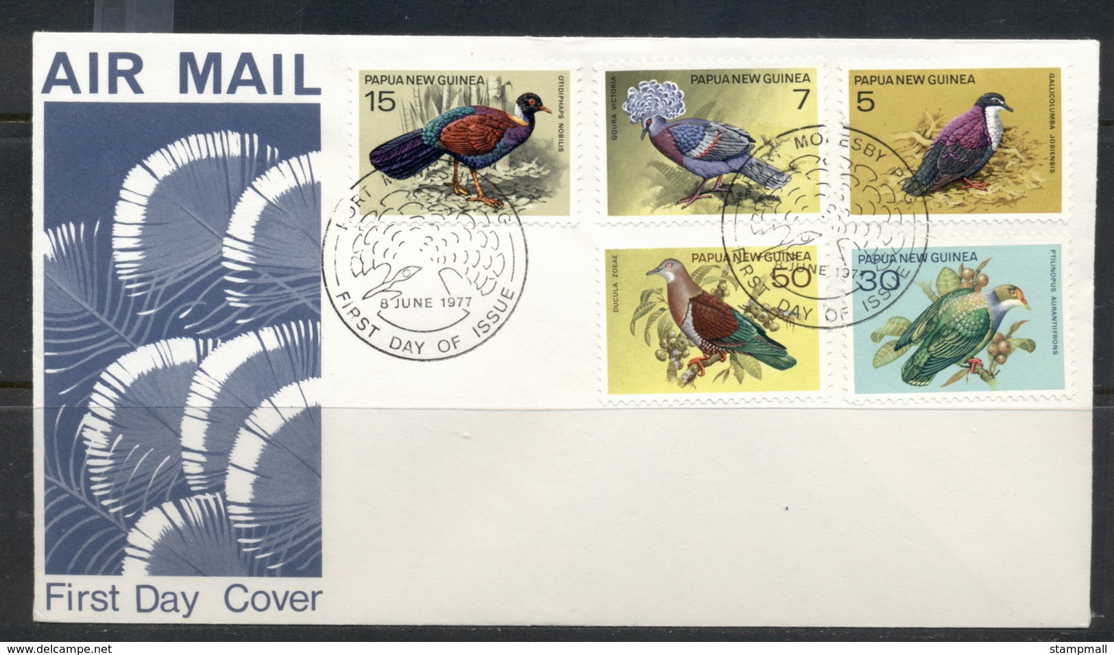 PNG 1977 Pigeons, Birds FDC - Papua New Guinea