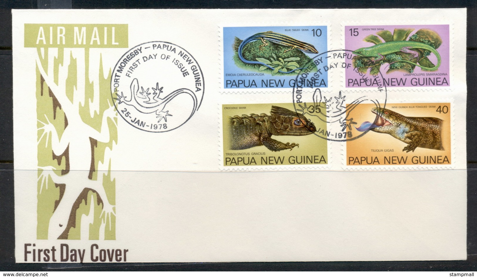 PNG 1978 Skinks FDC - Papua New Guinea