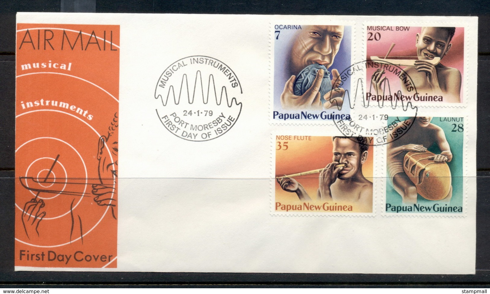 PNG 1979 Musical Instruments FDC - Papua New Guinea