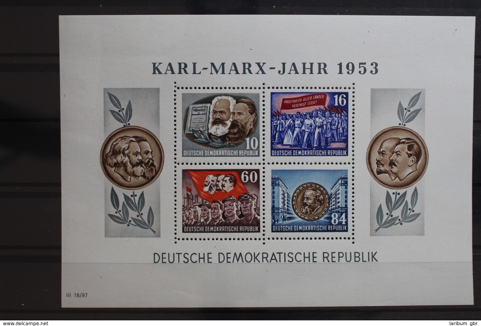 DDR Block 9A ** Postfrisch Karl-Marx-Jahr 1953 #TB086 - Sonstige & Ohne Zuordnung