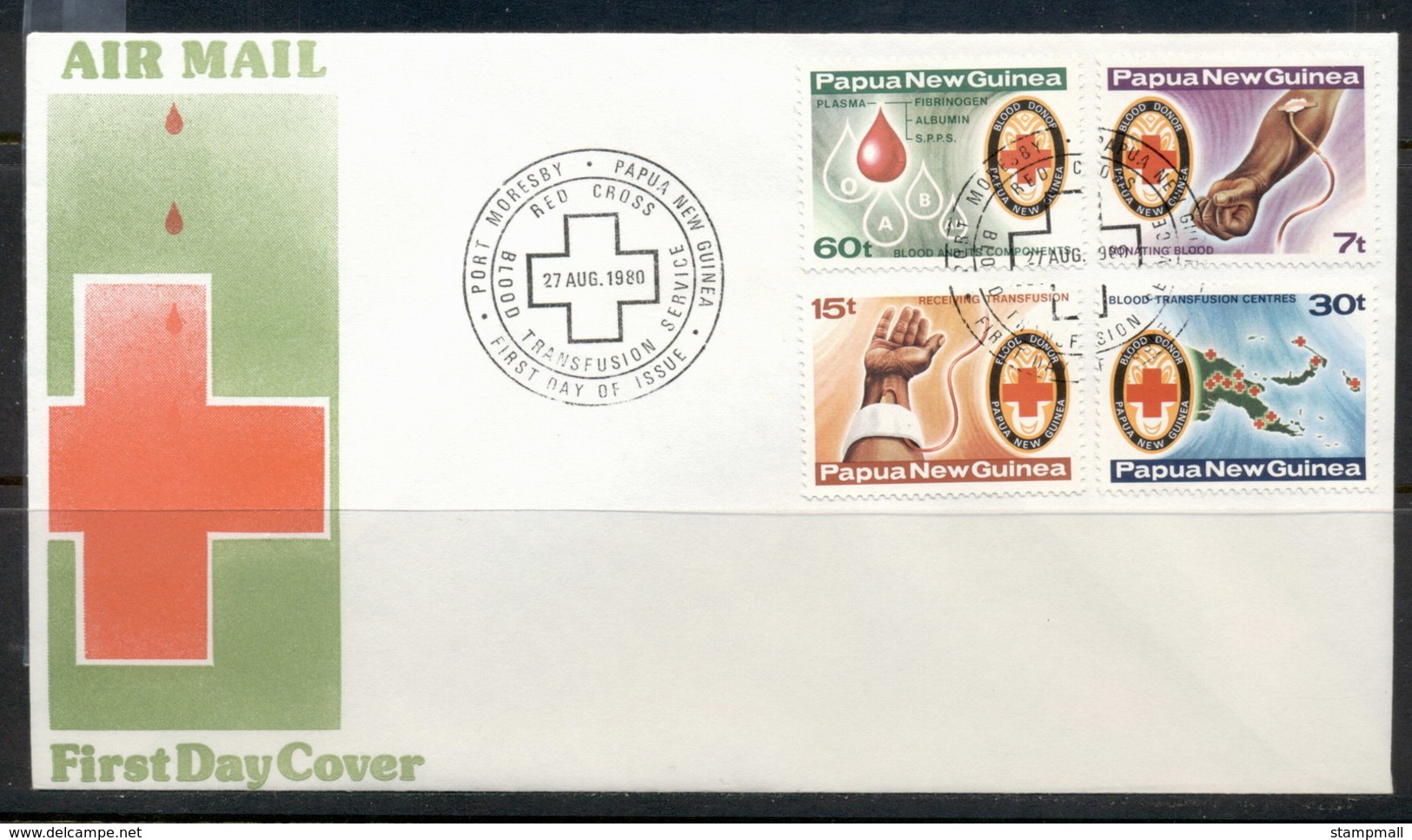 PNG 1980 Red Cross FDC - Papua New Guinea