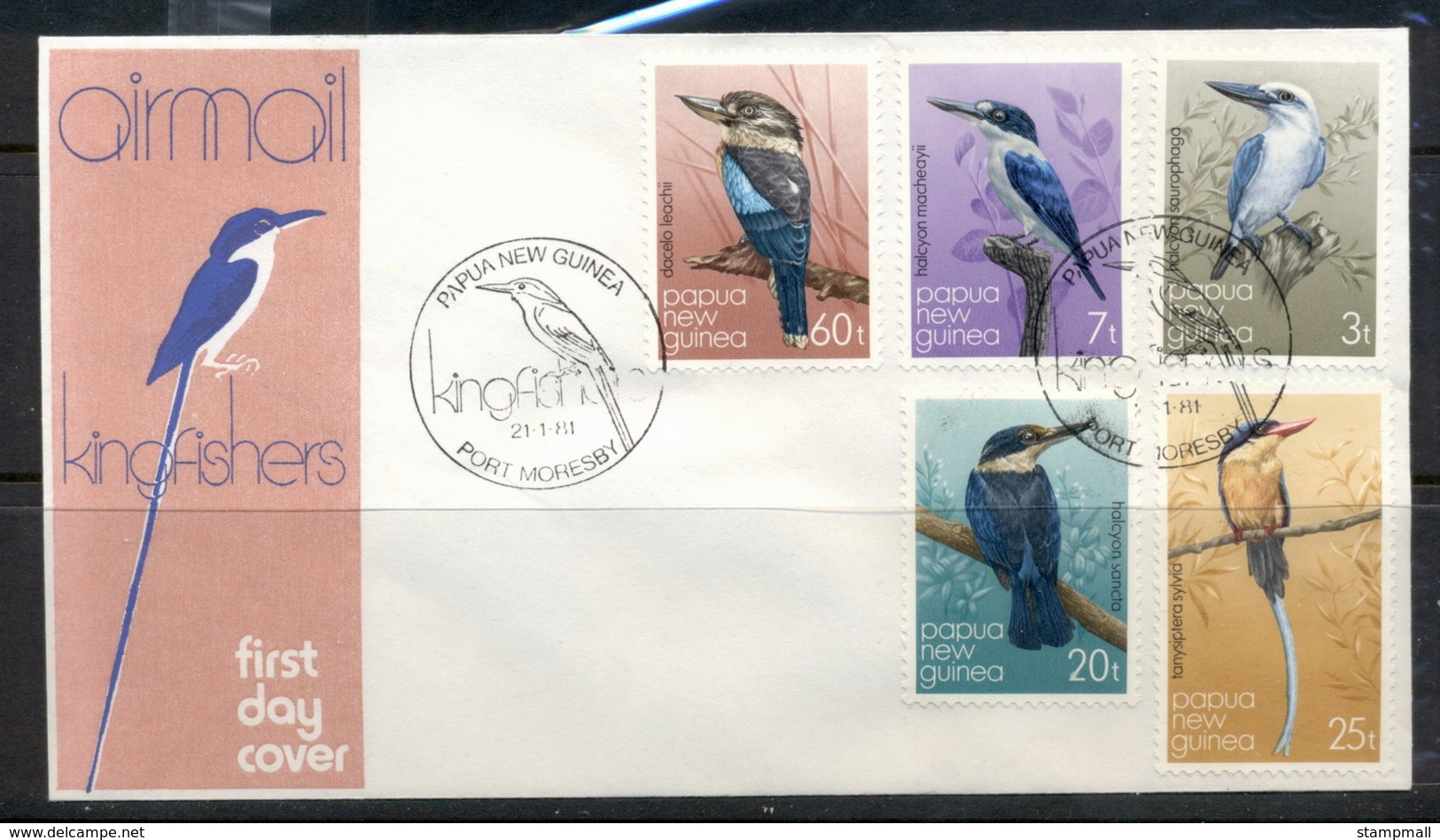 PNG 1981 Kingfishers, Birds FDC - Papua Nuova Guinea