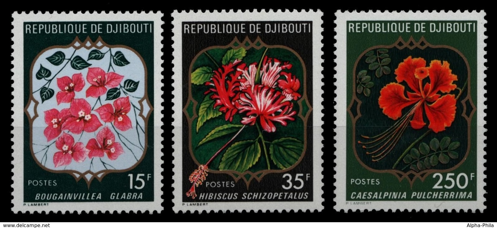 Dschibuti 1978 - Mi-Nr. 222-224 ** - MNH - Blumen / Flowers - Dschibuti (1977-...)