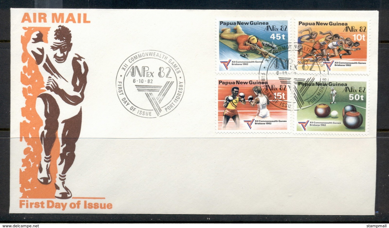 PNG 1982 Commonwealth Games, Anpex FDC - Papua New Guinea