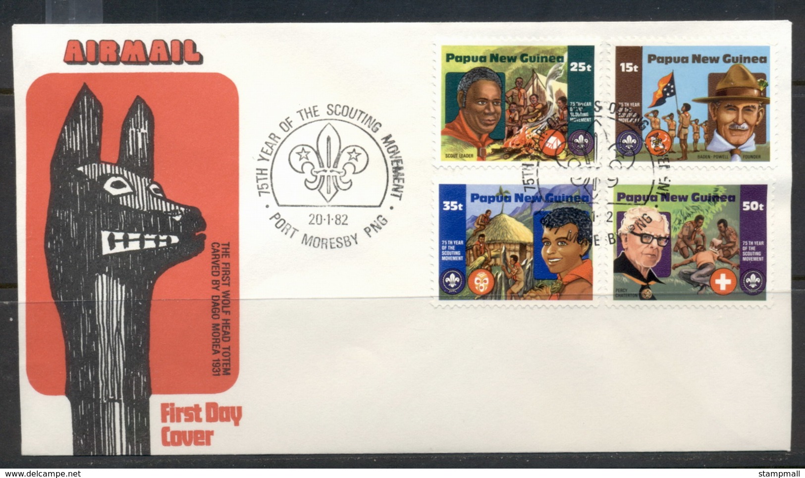 PNG 1982 Scouts FDC - Papua New Guinea