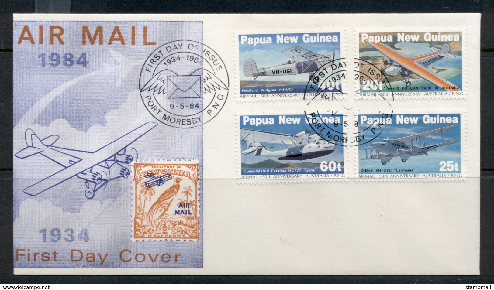PNG 1984 Airmail FDC - Papua-Neuguinea