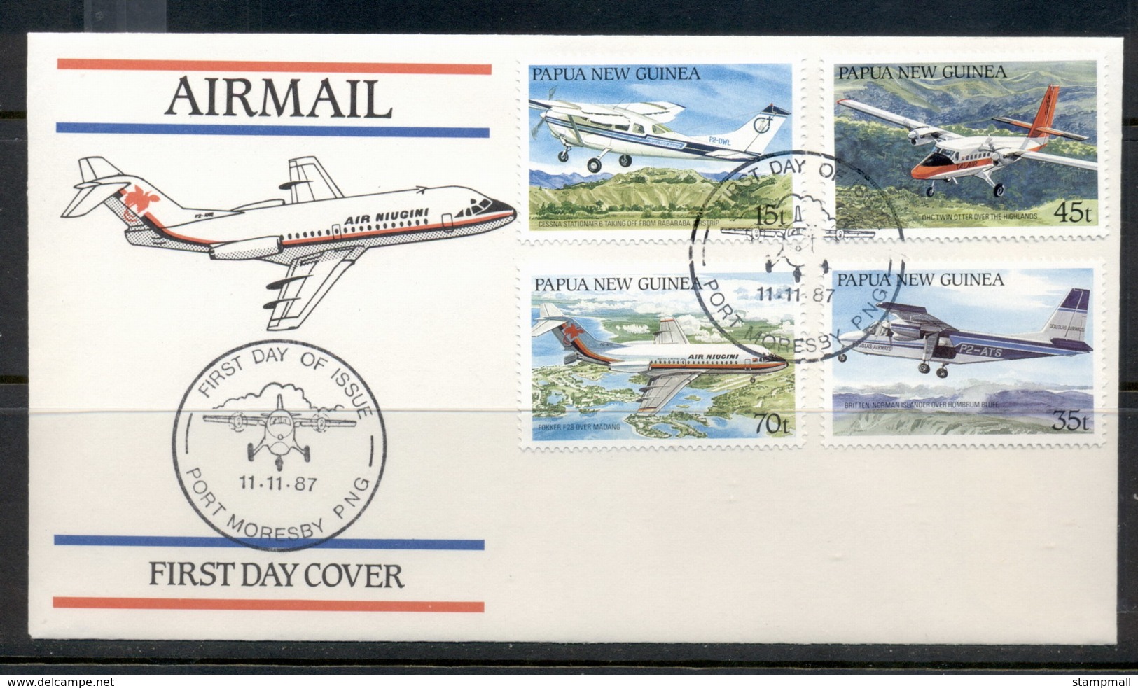 PNG 1987 Aeroplanes FDC - Papua New Guinea