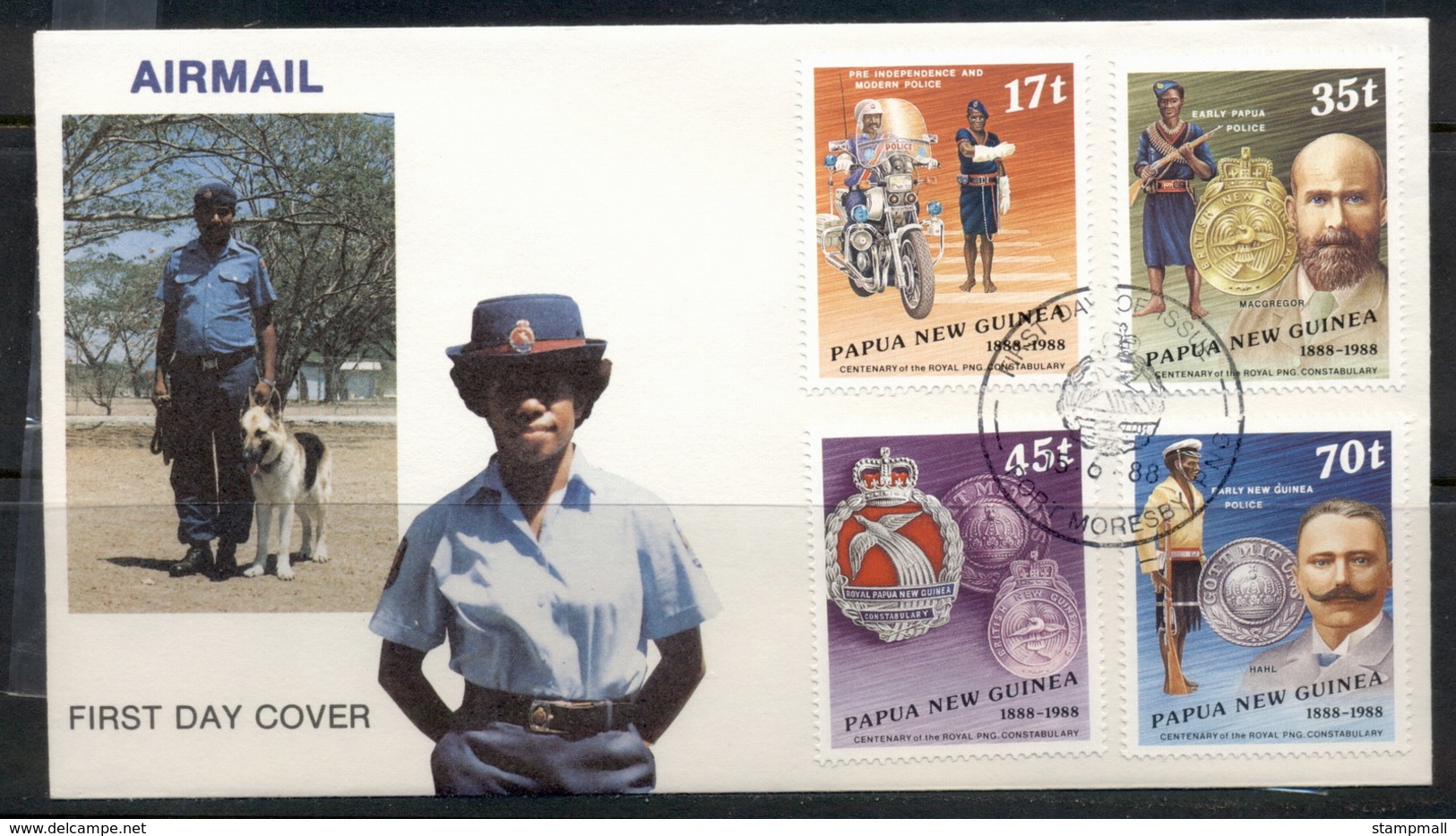 PNG 1988 Police FDC - Papua New Guinea