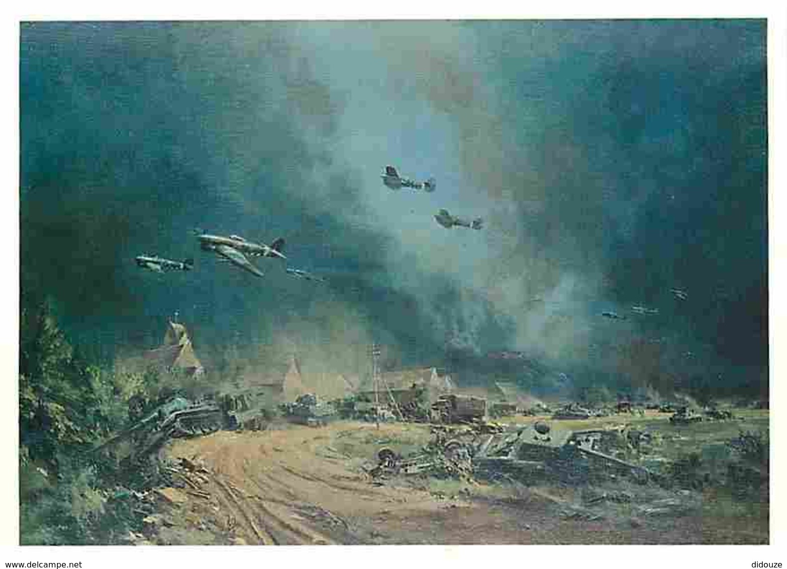 Aviation - Avions - Frank Wootton - Rocket-firing Typhoons At The Falaise - Normandy 1944 - Art - Peinture - Carte Neuve - Autres & Non Classés