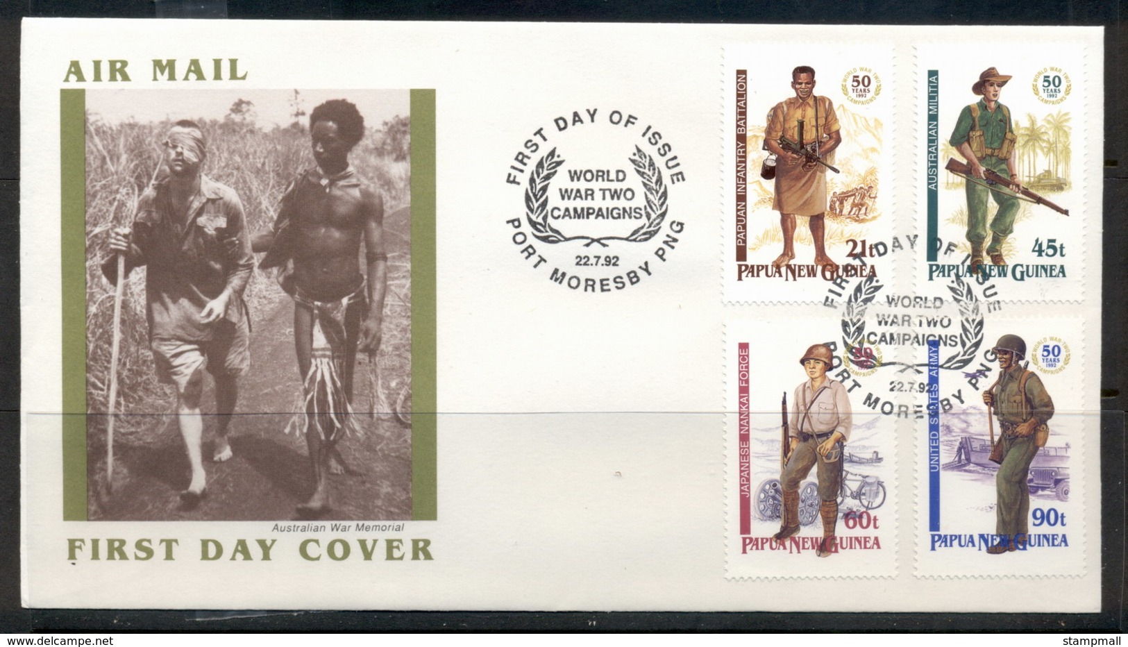 PNG 1992 World War II FDC - Papua New Guinea