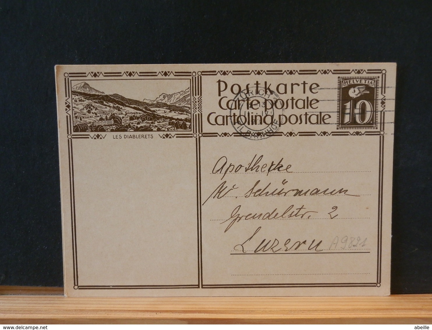 A9821 CP SUISSE  ILLUSTRE  1930 - Interi Postali