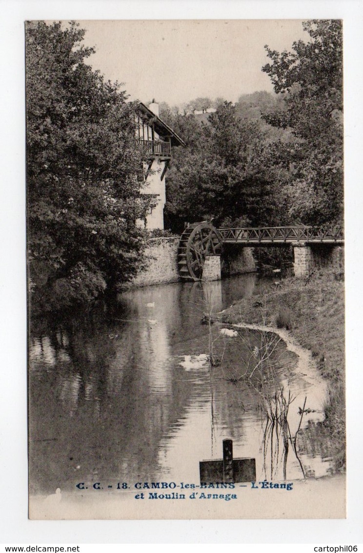 - CPA CAMBO-LES-BAINS (64) - L'Étang Et Moulin D'Arnaga 1923 - Edition C. C. N° 18 - - Cambo-les-Bains