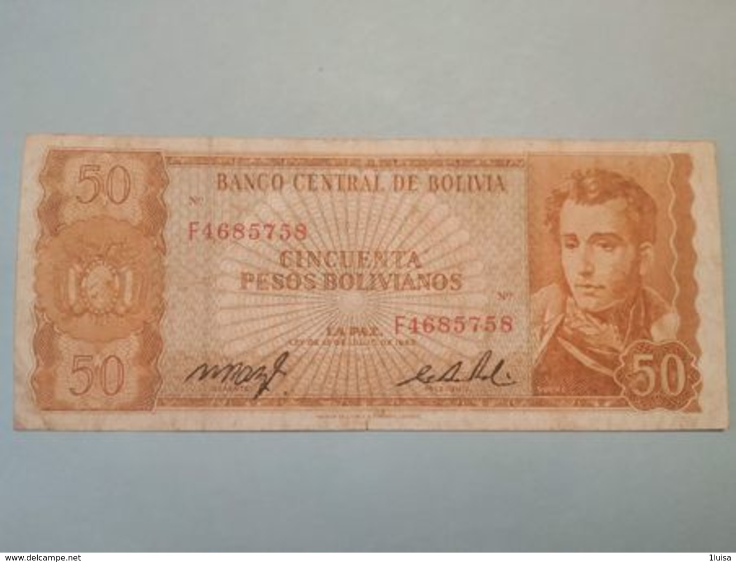 50 Bolivianos 1962 - Bolivien