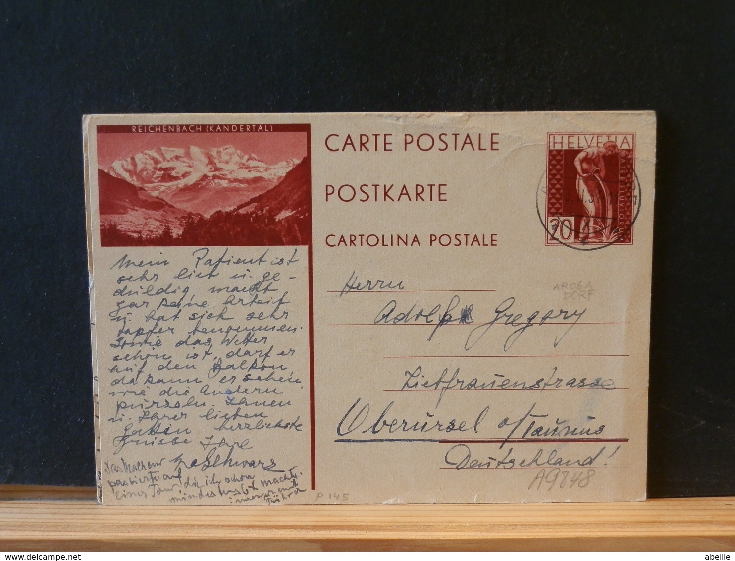 A9848  CP SUISSE  ILLUSTRE  1931 - Postwaardestukken