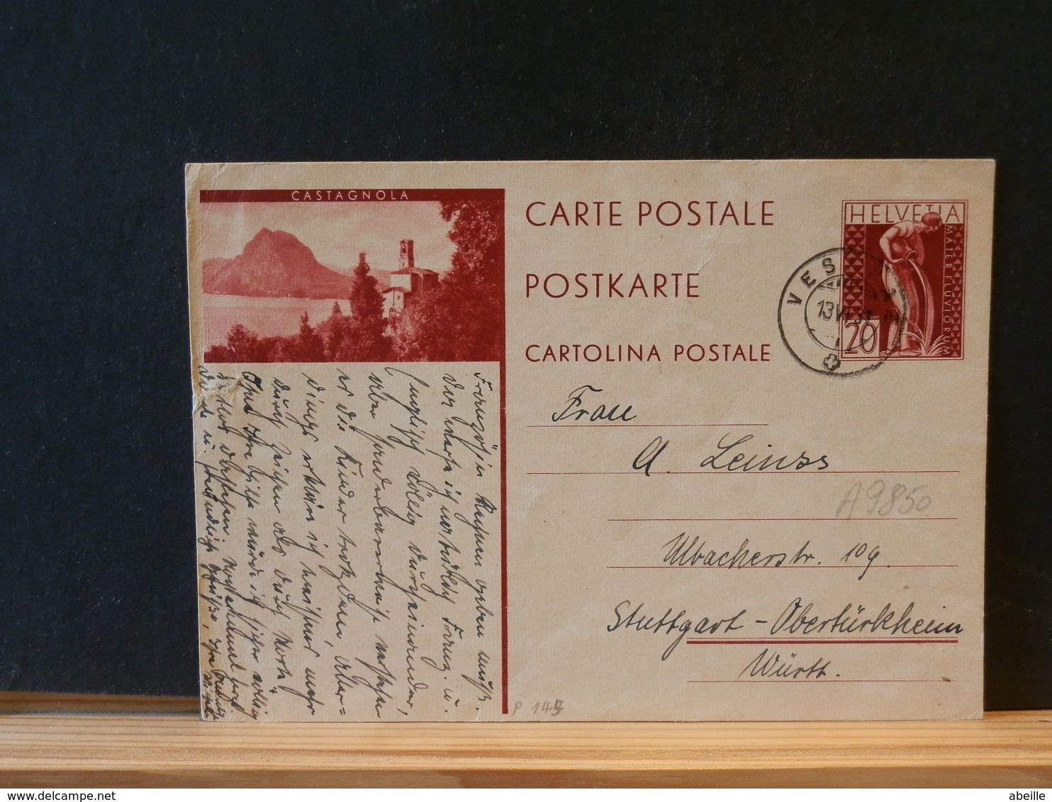 A9850  CP SUISSE  ILLUSTRE  1931 - Postwaardestukken