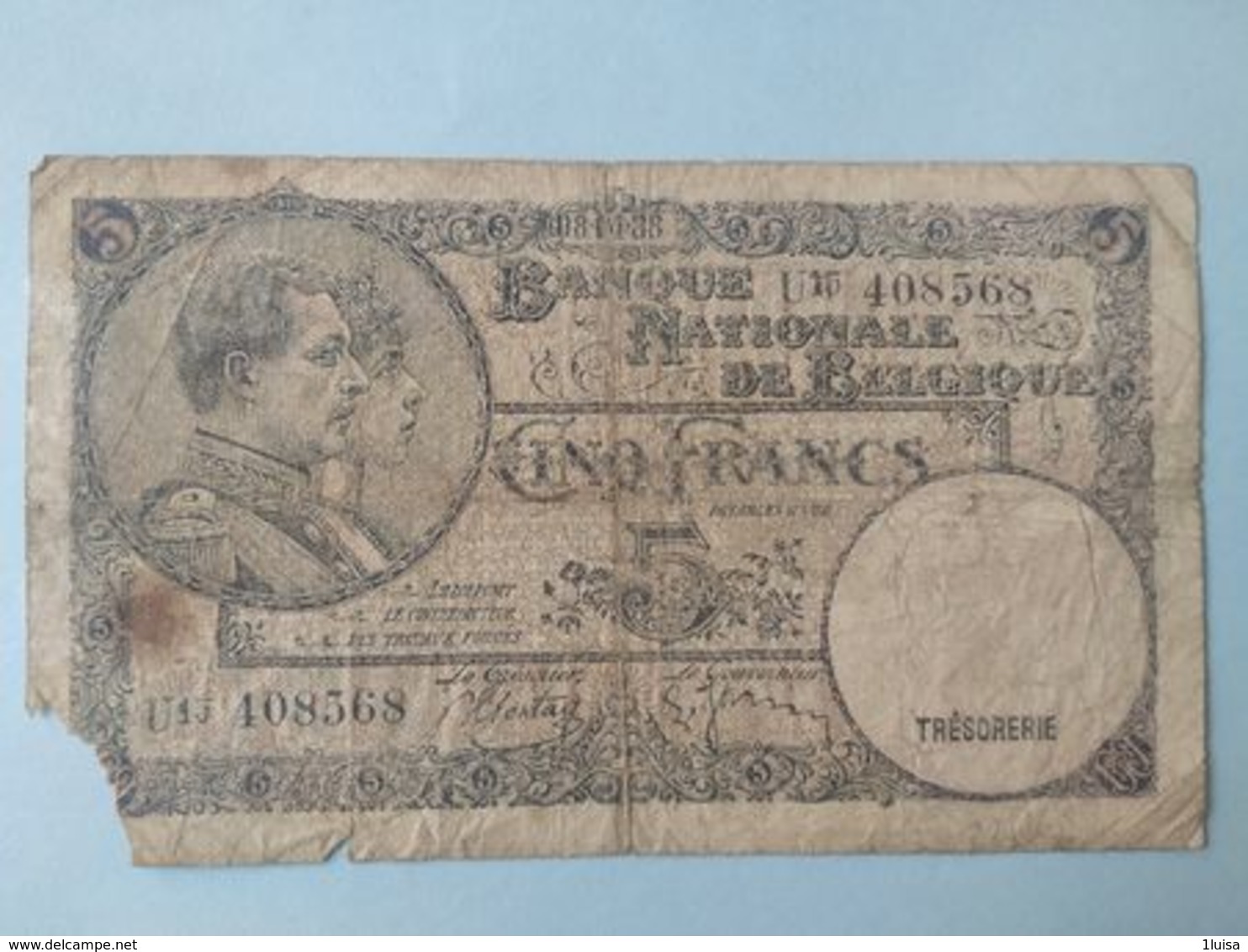 5 Francs 1938 - 5 Francos