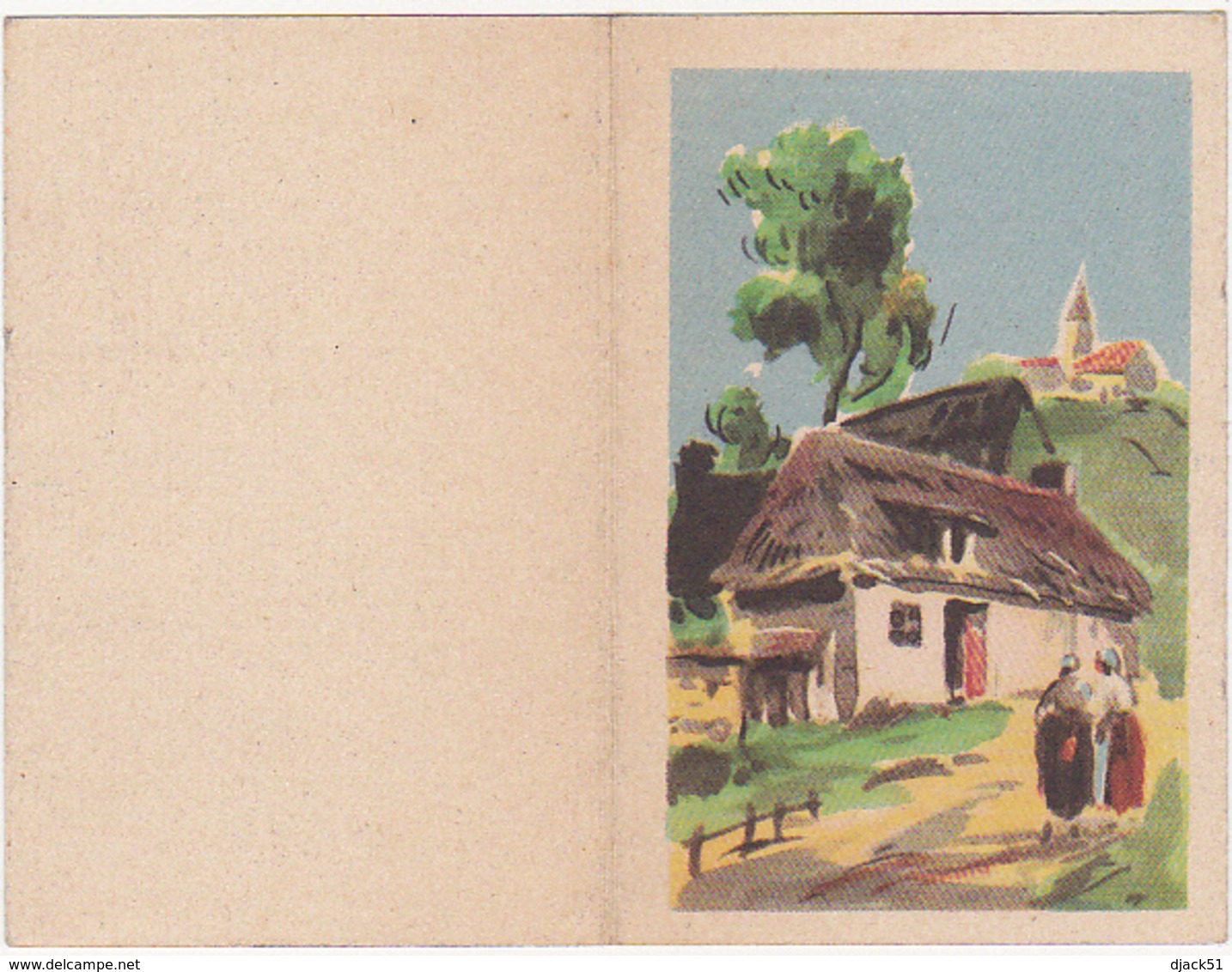 Petit Calendrier 1951 - Paysage Champêtre - Petit Format : 1941-60