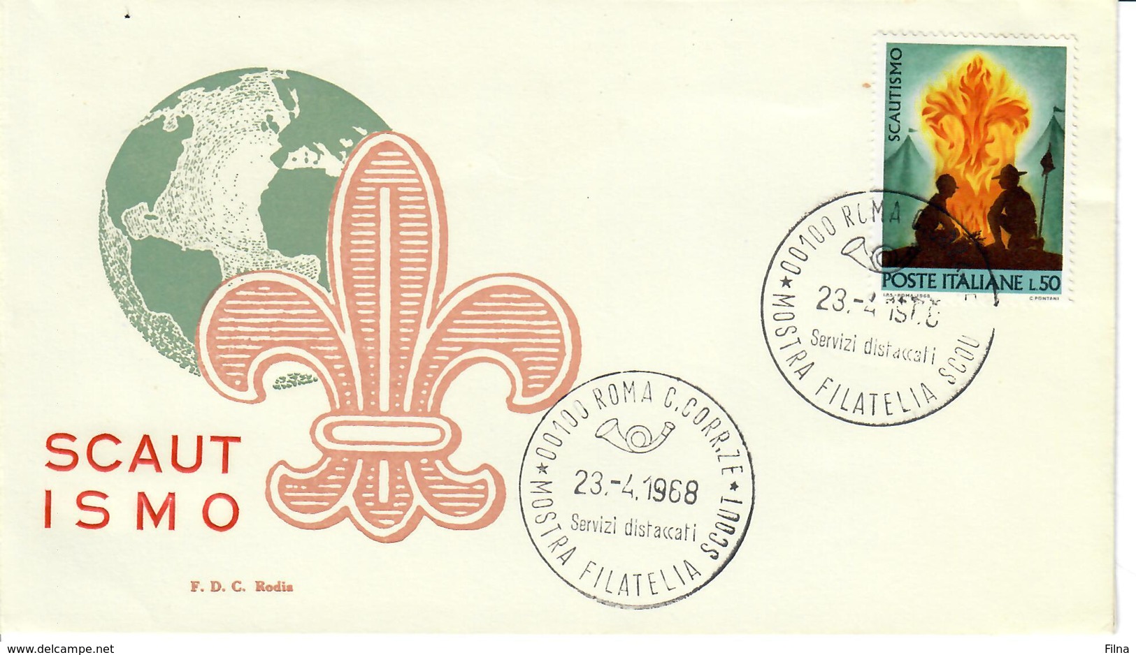 ITALIA 1968 - SCAUTISMO - MOSTRA FILATELIA SCOUT  - FDC - FDC