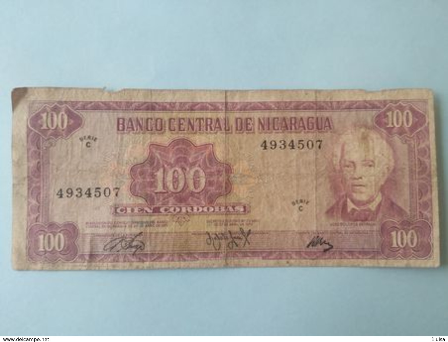 100 Cordobas 1972 - Nicaragua