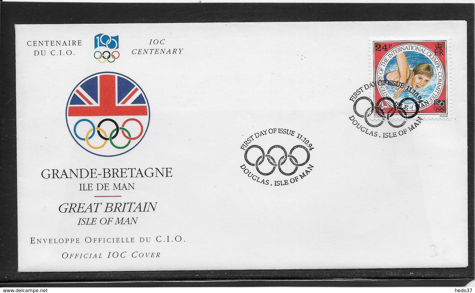 Thème Natation  - Jeux Olympiques - Sports - Enveloppe - Swimming