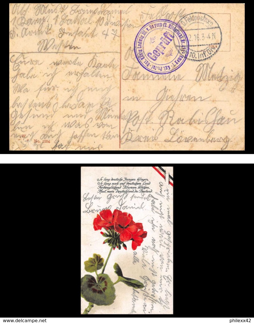 43087 Allemagne Bermany 1916 Feldpost Carte Postale (postcard) Guerre 1914/1918 War Ww1 - Briefe U. Dokumente