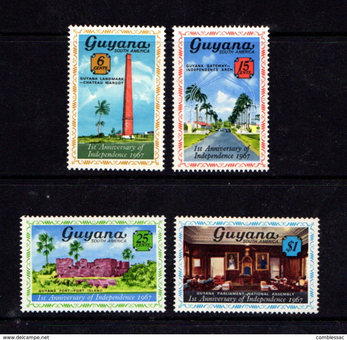 GUYANA      1967    1st  Anniv  Of  Independence   Set  Of  4        MH - Guyana (1966-...)