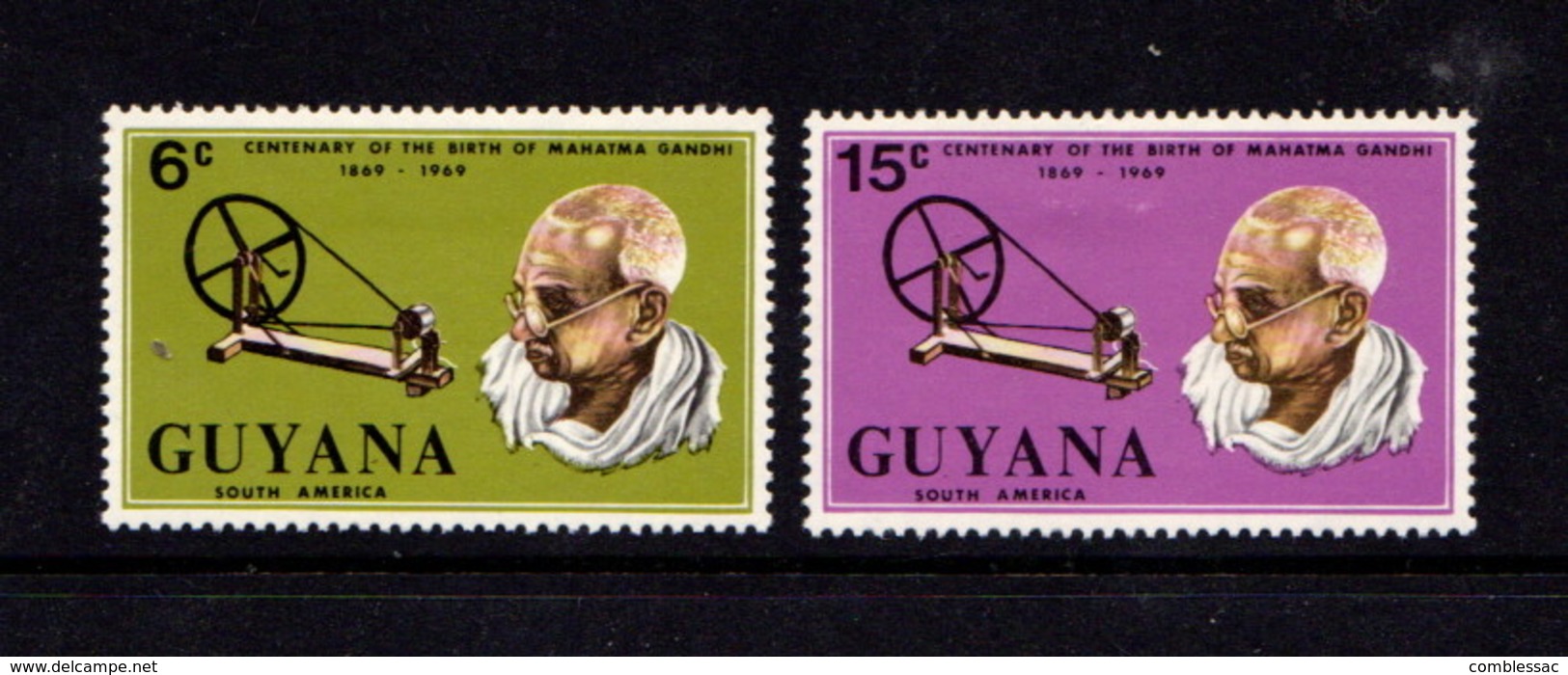 GUYANA      1969    Birth  Centenary  Of  Mahatma  Gandhi   Set  Of  2        MH - Guyana (1966-...)