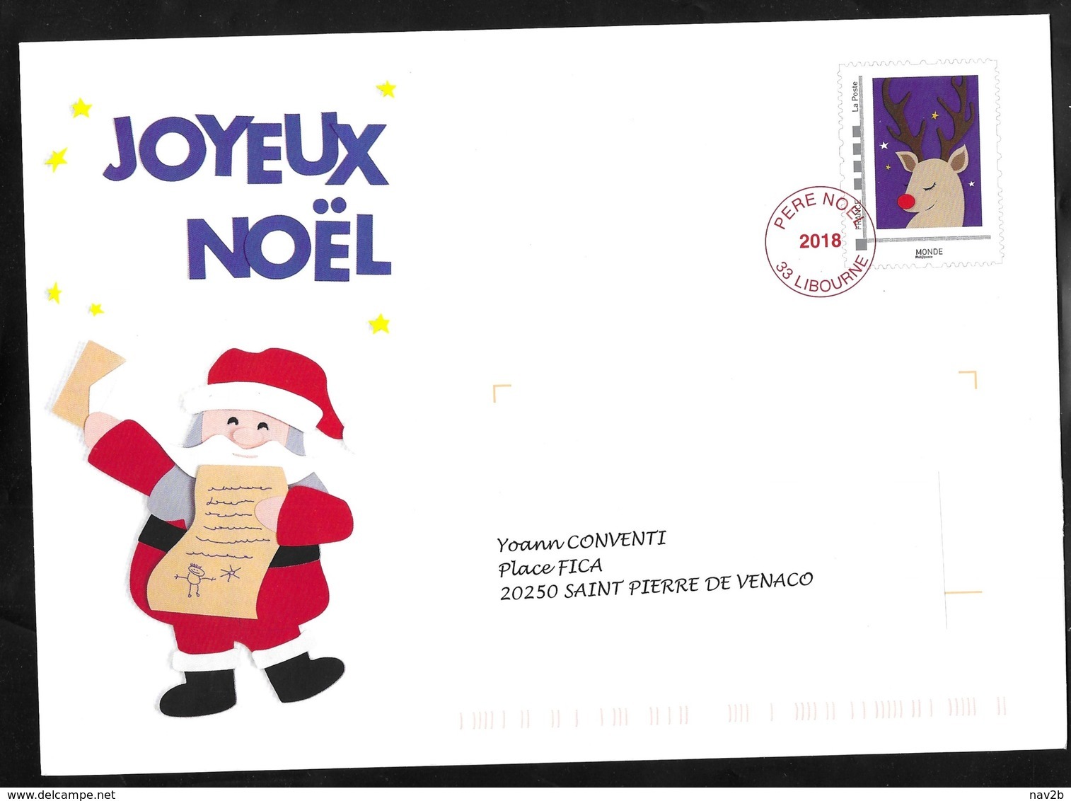 Entier Enveloppe  TSC Père Noël  2018 - Prêts-à-poster: TSC Et Repiquages Semi-officiels