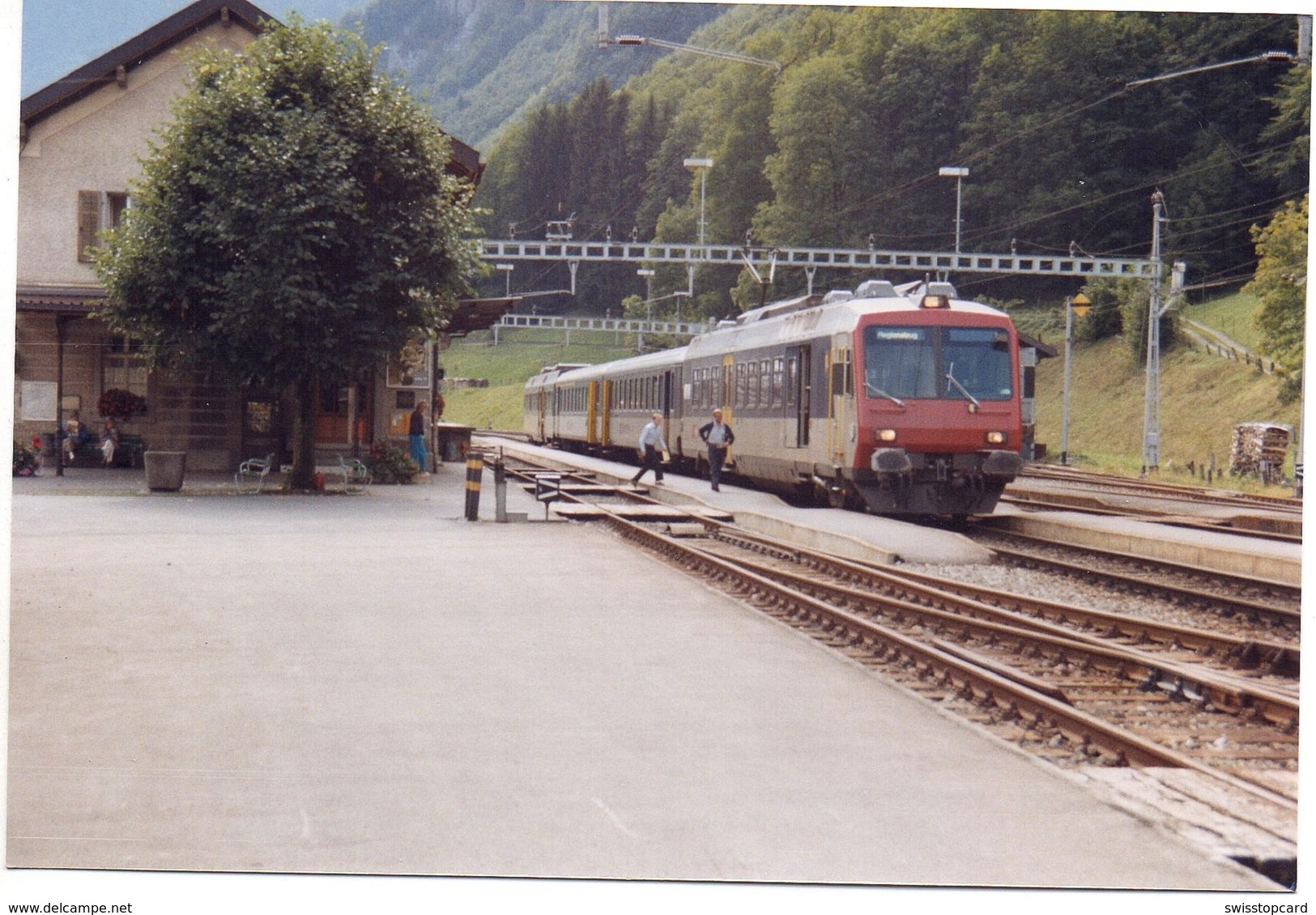 LINTHAL Bahnhof Mit Bahn Foto 1991 - Linthal