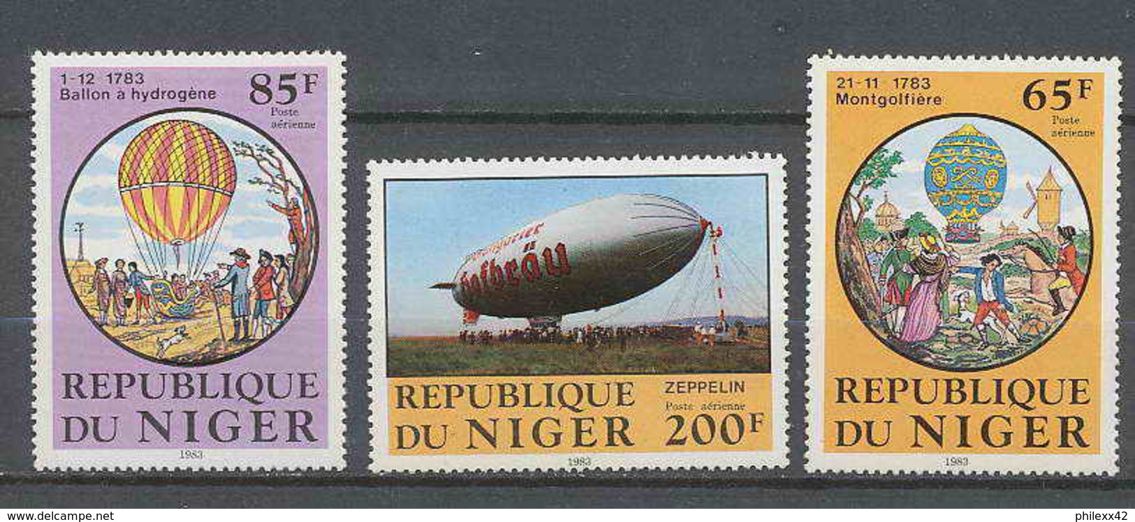 Niger 048 N°307/309 Montgolfiere Ballon MNH ** - Montgolfières