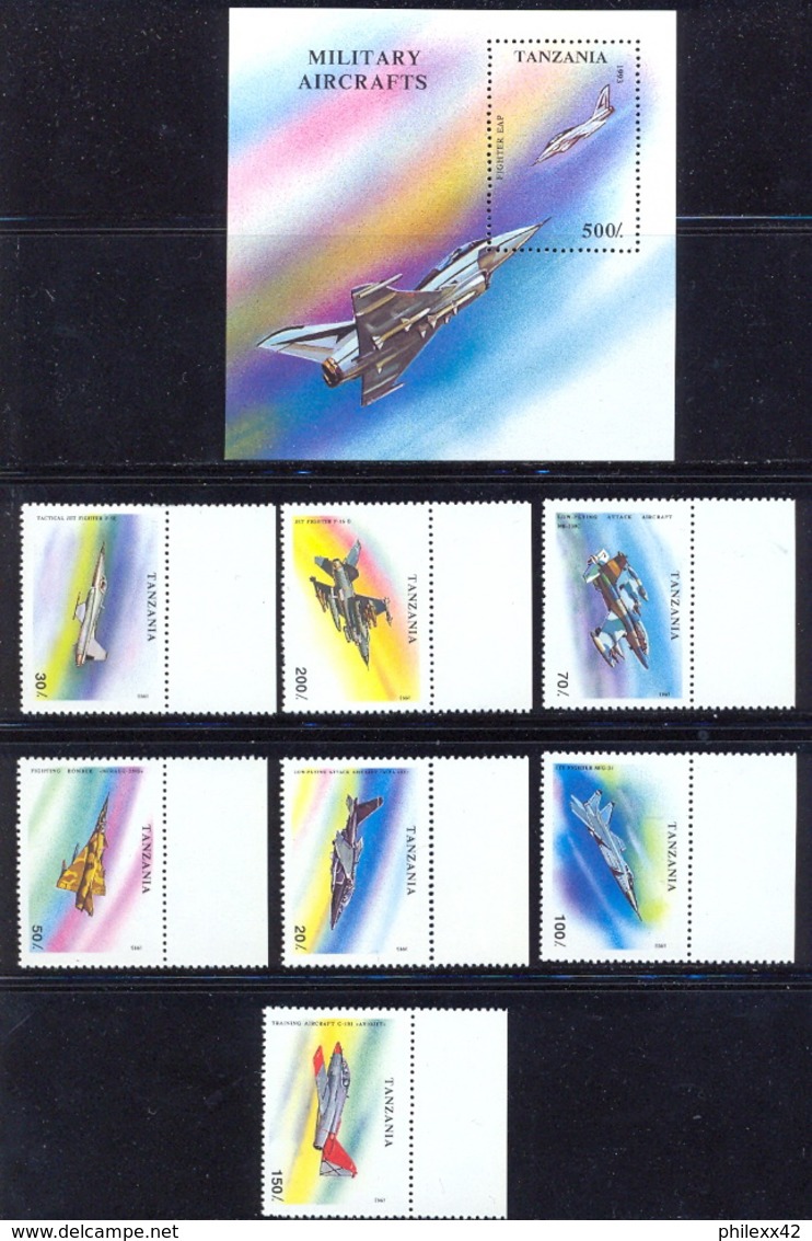 Tanzanie (Tanzania) 011 N°1456/1462 + Bloc 223 Avion (plane Planes Avions) MNH ** - Avions