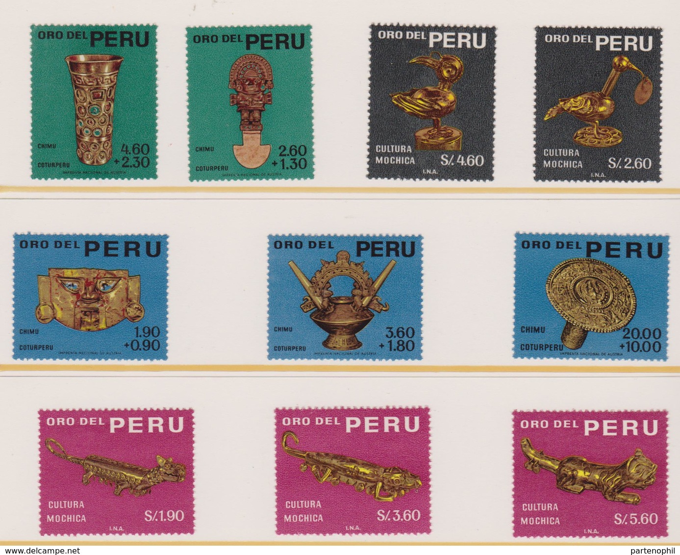 Perù Royal Jewelry Joyas Reales Gold Handcraft Inca Set MNH - Perù